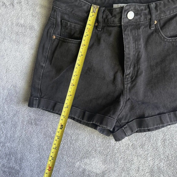 Pacsun Shorts Womens 27 Black Denim Mom Shorts High Rise Preppy Festival Beach - Picture 8 of 12